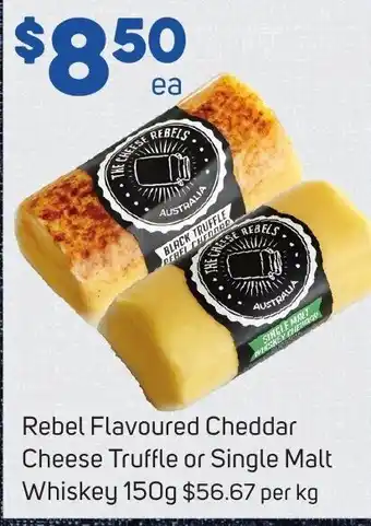 Rebel Flavoured Cheddar Cheese Truffle or Single Malt Whiskey 150g