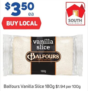 Foodland Balfours Vanilla Slice 180g offer