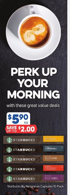 Foodland Starbucks By Nespresso Capsules 10 Pack offer