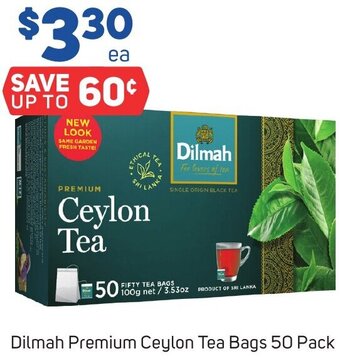 Foodland Dilmah Premium Ceylon Tea Bags 50 Pack offer