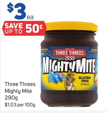 Foodland Three Threes Mighty Mite 290g offer