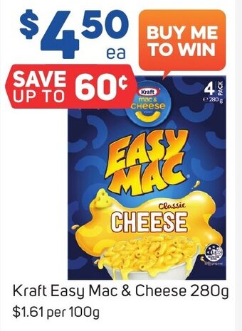Foodland Kraft Easy Mac & Cheese 280g offer