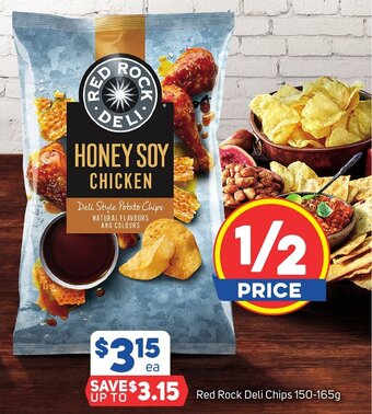 Foodland Red Rock Deli Chips 150-165g offer