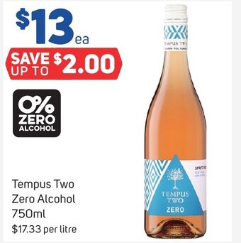 Foodland Tempus Two Zero Alcohol 750ml offer