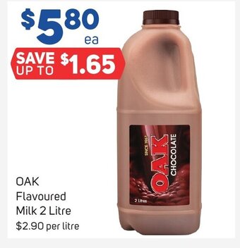 Foodland OAK Flavoured Milk 2 Litre offer
