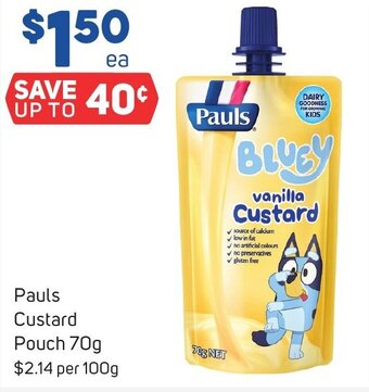 Foodland Pauls Custard Pouch 70g offer