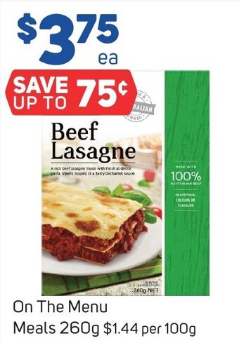 Foodland On The Menu Meals 260g offer