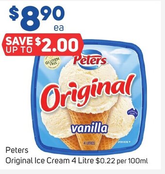 Foodland Peters Original Ice Cream 4 Litre offer