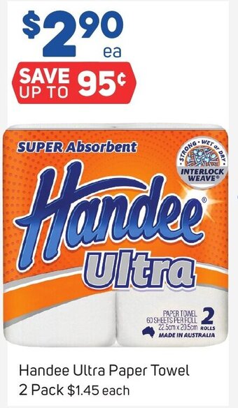 Foodland Handee Ultra Paper Towel 2 Pack offer