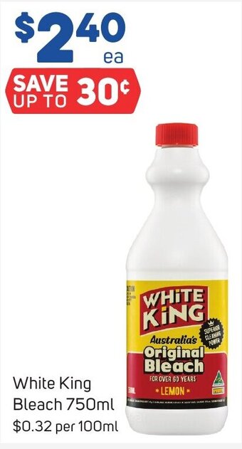 Foodland White King Bleach 750ml offer