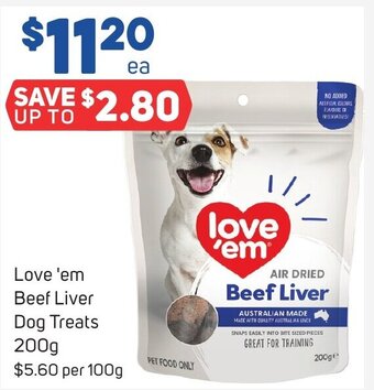 Love 'em Beef Liver Dog Treats 200g