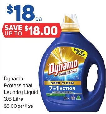 Foodland Dynamo Professional Laundry Liquid 3.6 Litre offer