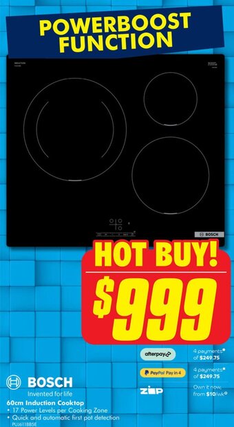 The Good Guys BOSCH 60cm Induction Cooktop offer