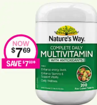 Priceline Nature's Way Multivitamin with Antioxidants offer