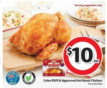 Coles Coles RSPCA Approved Hot Roast Chicken offer