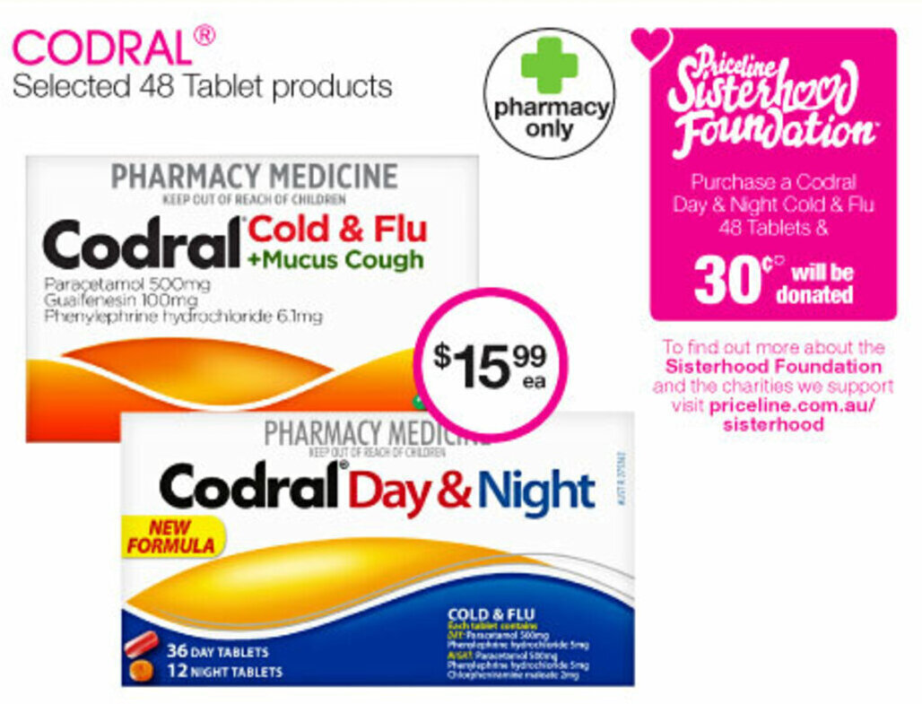 Codral Cold & Flu/Day & Night offer at Priceline