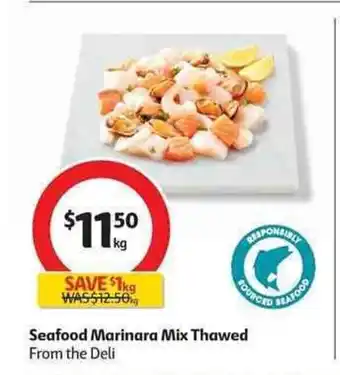 Coles Seafood Marinara Mix Thawed per kg offer