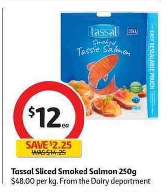 Coles Tassal Sliced Smoked Salmon 250g offer