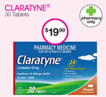 Priceline Claratyne Loratadine 10mg 30 tablets offer