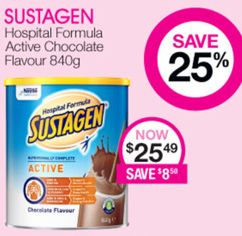 Sustagen Hospital Formula Active Chocolate Flavour 840g