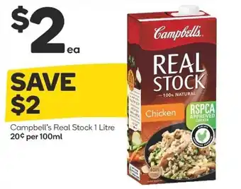 Woolworths Campbell's Real Stock 1L offer