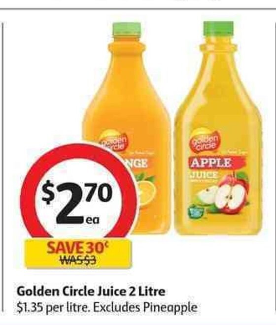 Golden Circle Juice 2 Litre offer at Coles