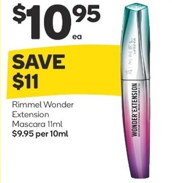 Woolworths Rimmel Wonder Extension Mascara 11ml offer