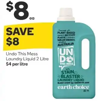 Woolworths Undo This Mess Laundry Liquid 2L offer