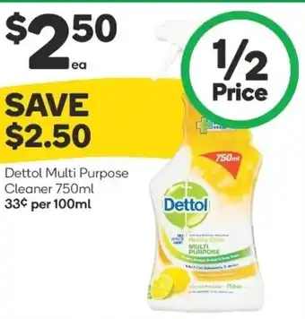 Woolworths Dettol Multi Purpose Cleaner 750ml offer