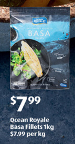 ALDI Ocean Royale Basa Fillets 1kg offer