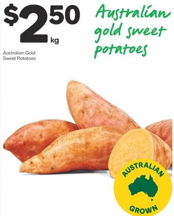 Woolworths Australian Gold Sweet Potatoes offer