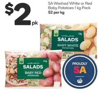 Woolworths SA Washed White or Red Baby Potatoes 1kg offer