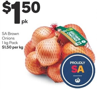 Woolworths SA Brown Onions 1kg offer