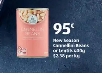 ALDI New Season Cannellini Beans or Lentils 400g offer