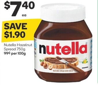 Nutella Hazelnut Spread 750g
