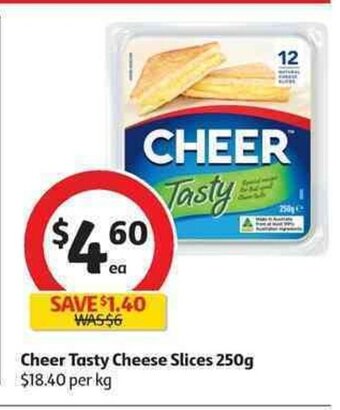 Cheer Tasty Cheese Slices 250g