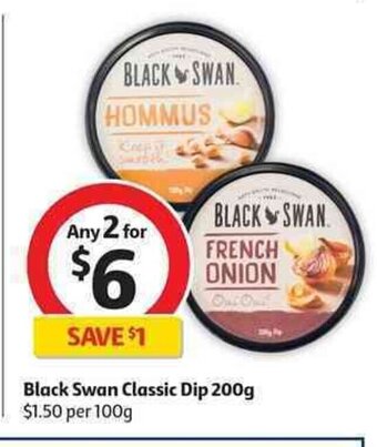 Coles Black Swan Classic Dip 200g offer