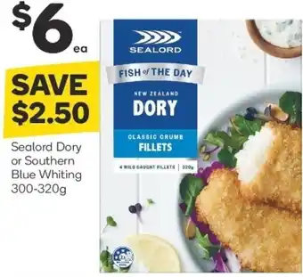 Woolworths Sealed Dory or Southern Blue Whiting 300-320g offer