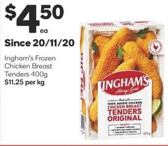 Ingham's Frozen Chicken Breast Tenders 400g