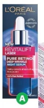 Woolworths L'Oréal Revitalift Laser Pure Retinol Deep Wrinkle Night Serum 30ml offer