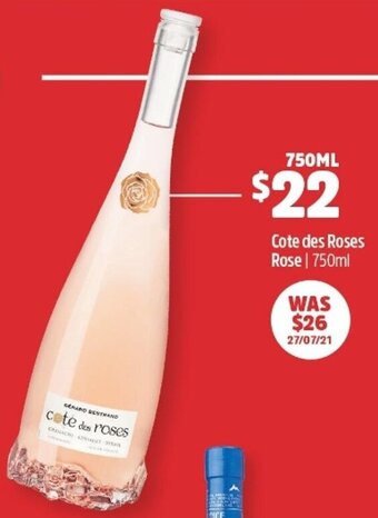Woolworths Cote des Roses Rose 750ml offer