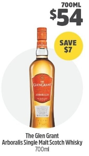 Woolworths The Glen Grant Arboralis Single Malt Scotch Whisky 700ml offer