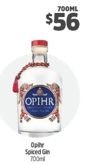 Woolworths Ophihr Spiced Gin 700ml offer