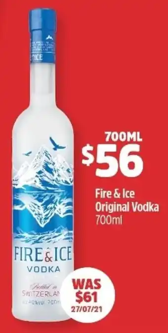Woolworths Fire & Ice Original Vodka 700ml offer