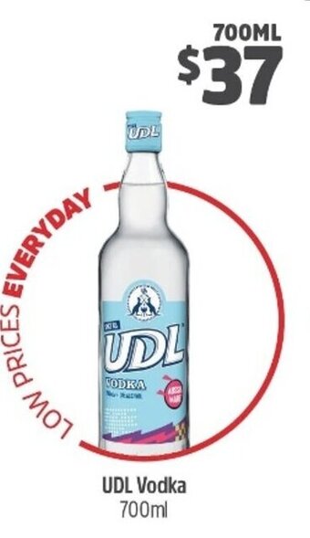 Woolworths UDL Vodka 700ml offer
