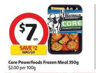 Coles Core Powerfoods Frozen Meal 350g offer