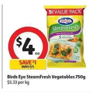 Coles Birds Eye SteamFresh Vegetables 750g offer