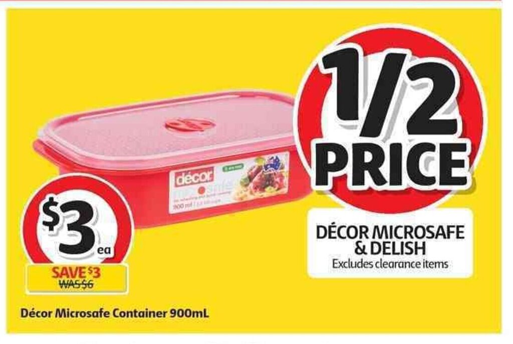 Decor Microsafe Container 900mL offer at Coles