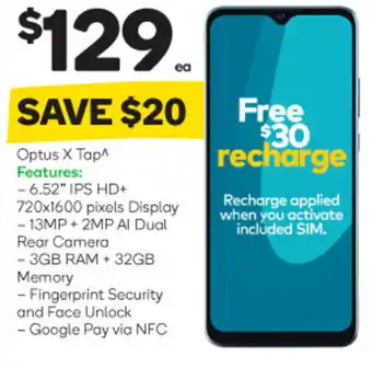 Woolworths Optus Tap offer