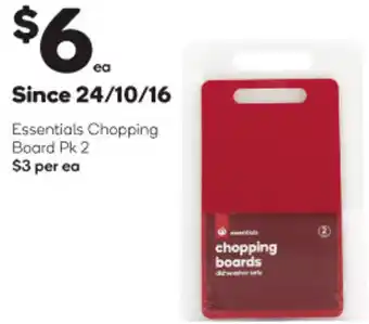 Woolworths Essentials Chopping Board Pk 2 offer